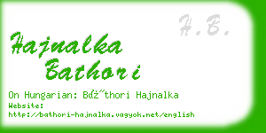 hajnalka bathori business card